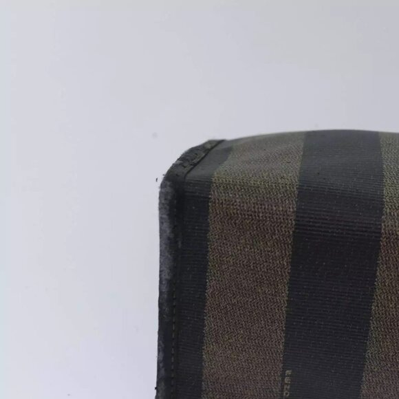 FENDI Pecan Canvas Clutch Bag Black Brown Auth - Picture 11 of 16